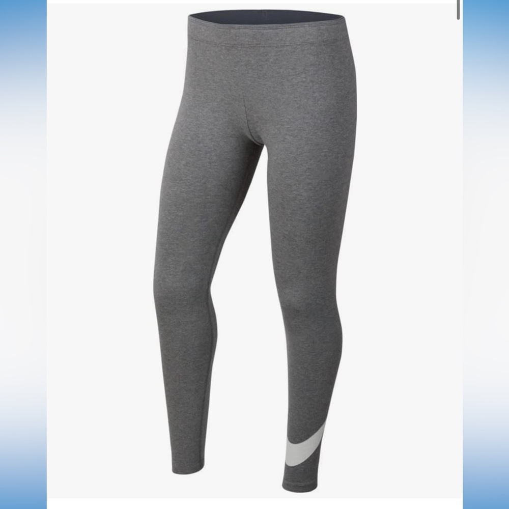 Nike NSW Swoosh Tights Big Kids girls gray Leggings | Kids size XL - Picture 6 of 7